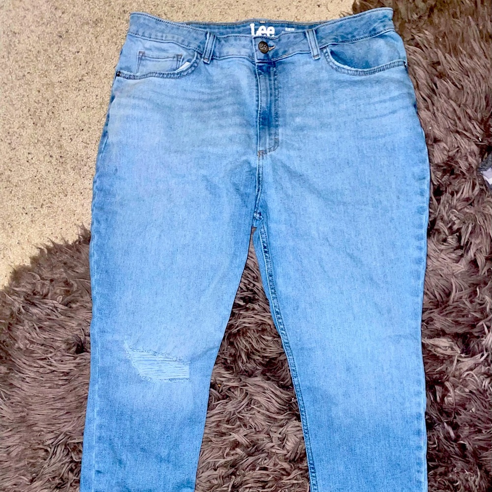 Lee Slim Fit Skinny Ankle High Rise Jeans